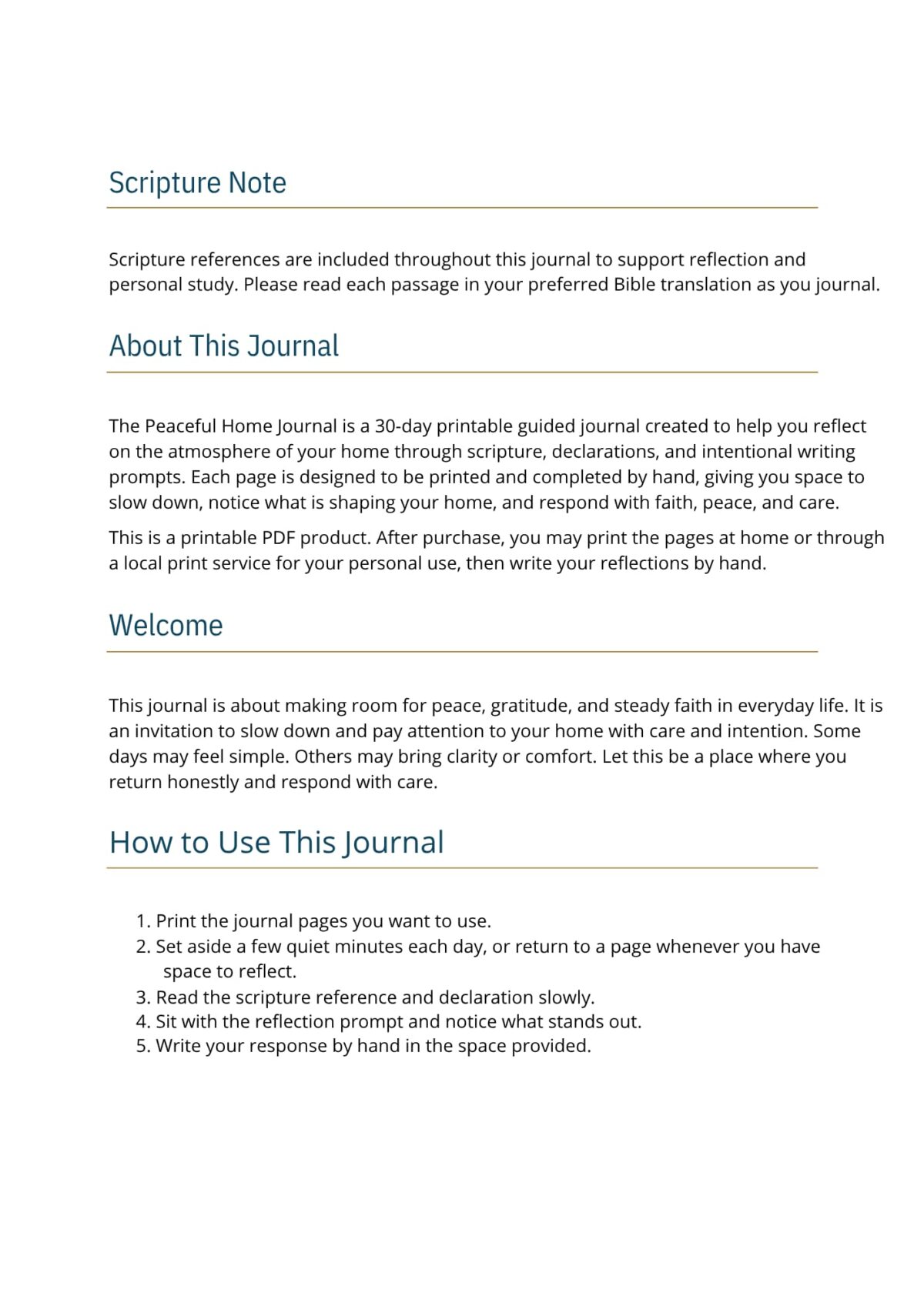 The Peaceful Home Journal - Image 5