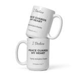 I Declare: Peace Guards My Heart Mug – White Ceramic, 15 oz, Front View