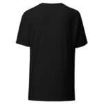 Back view of THE VISION WITHIN black unisex T-shirt