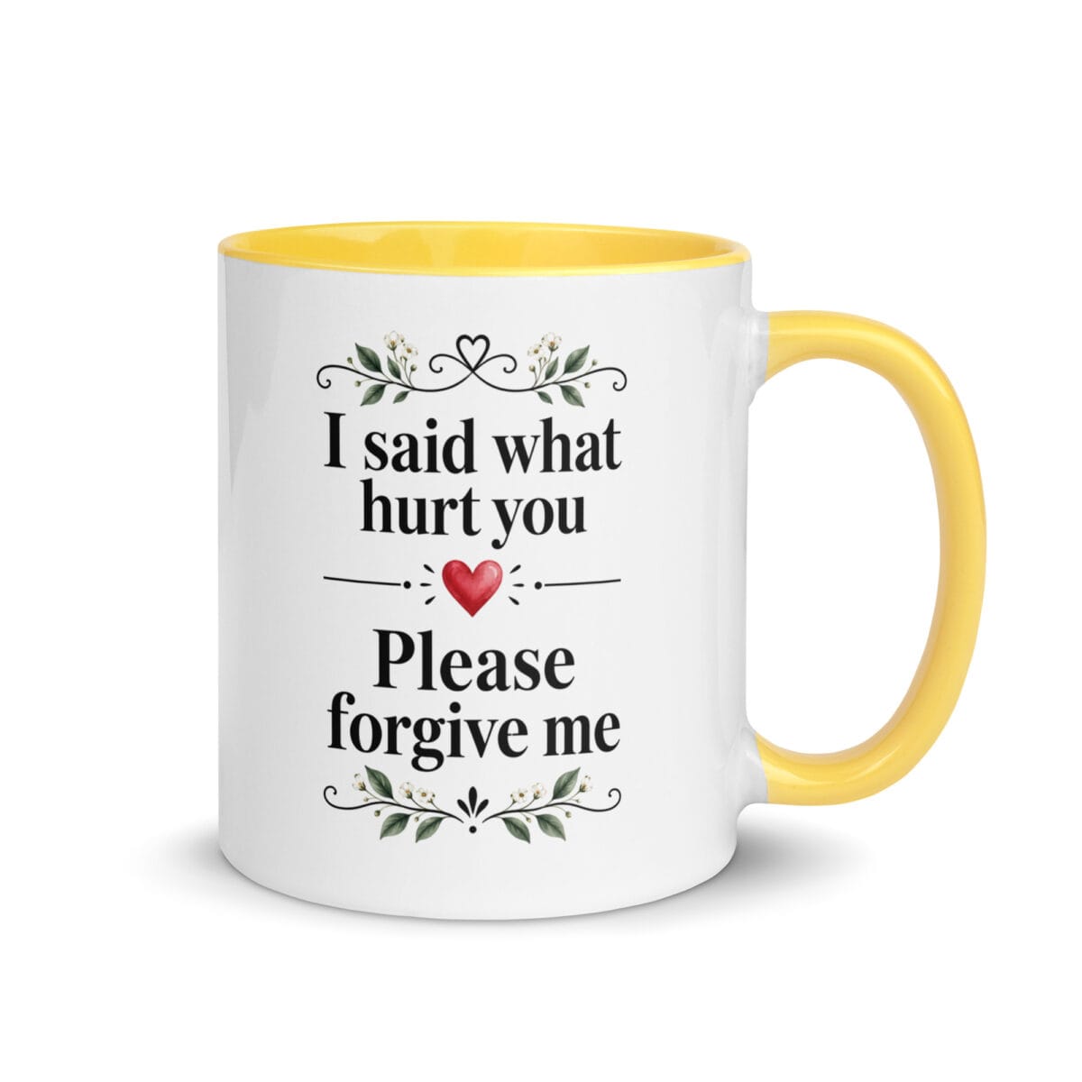 Please Forgive Me Color Accent Mug | Heartfelt Apology Gift - Image 2
