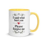 Please Forgive Me Color Accent Mug | Heartfelt Apology Gift - Image 2